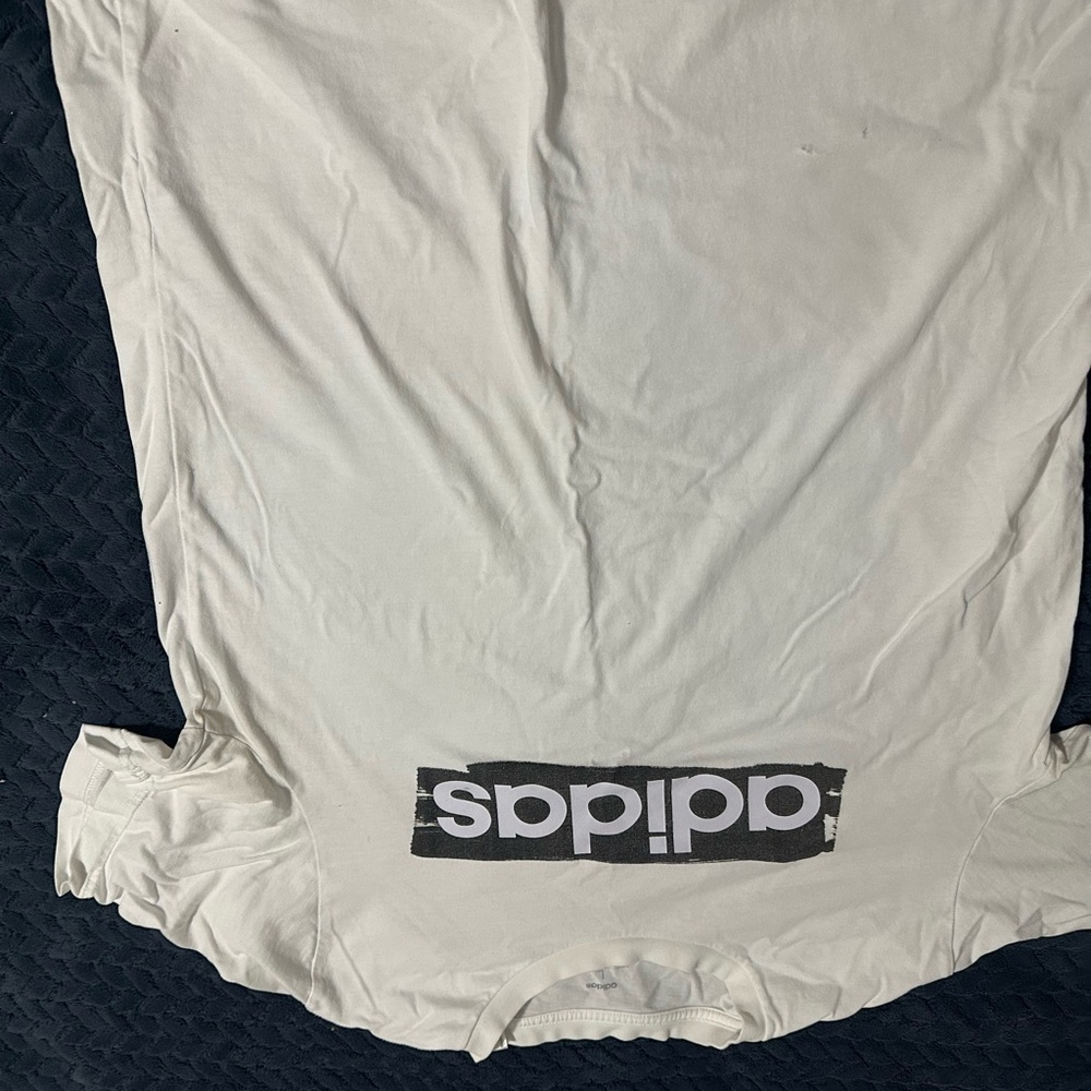 adidas White Short Sleeve Tee